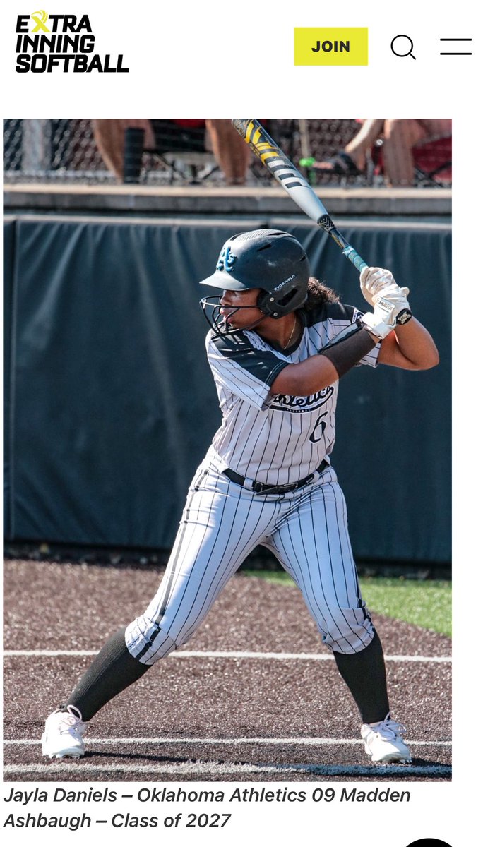 JaylaDaniels09's tweet photo. Thank you @ExtraInningSB for this recognition.  I am truly honored to be considered amongst the top softball players in the class of 2027.  @Trisha_Ford @RussHeffley @jeffharger @CoachELeyba @HalleHarger @CoachSingTexas @Coach_JBloomer @djgasso https://t.co/YzmvFBaMyR