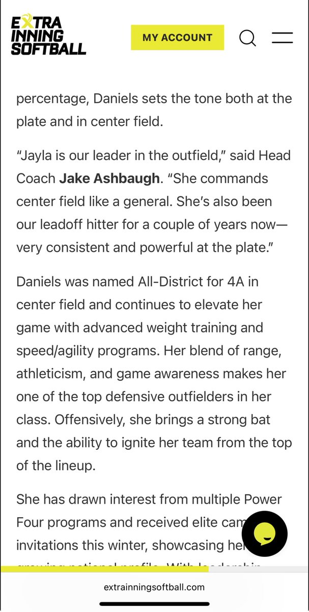 JaylaDaniels09's tweet photo. Thank you @ExtraInningSB for this recognition.  I am truly honored to be considered amongst the top softball players in the class of 2027.  @Trisha_Ford @RussHeffley @jeffharger @CoachELeyba @HalleHarger @CoachSingTexas @Coach_JBloomer @djgasso https://t.co/YzmvFBaMyR
