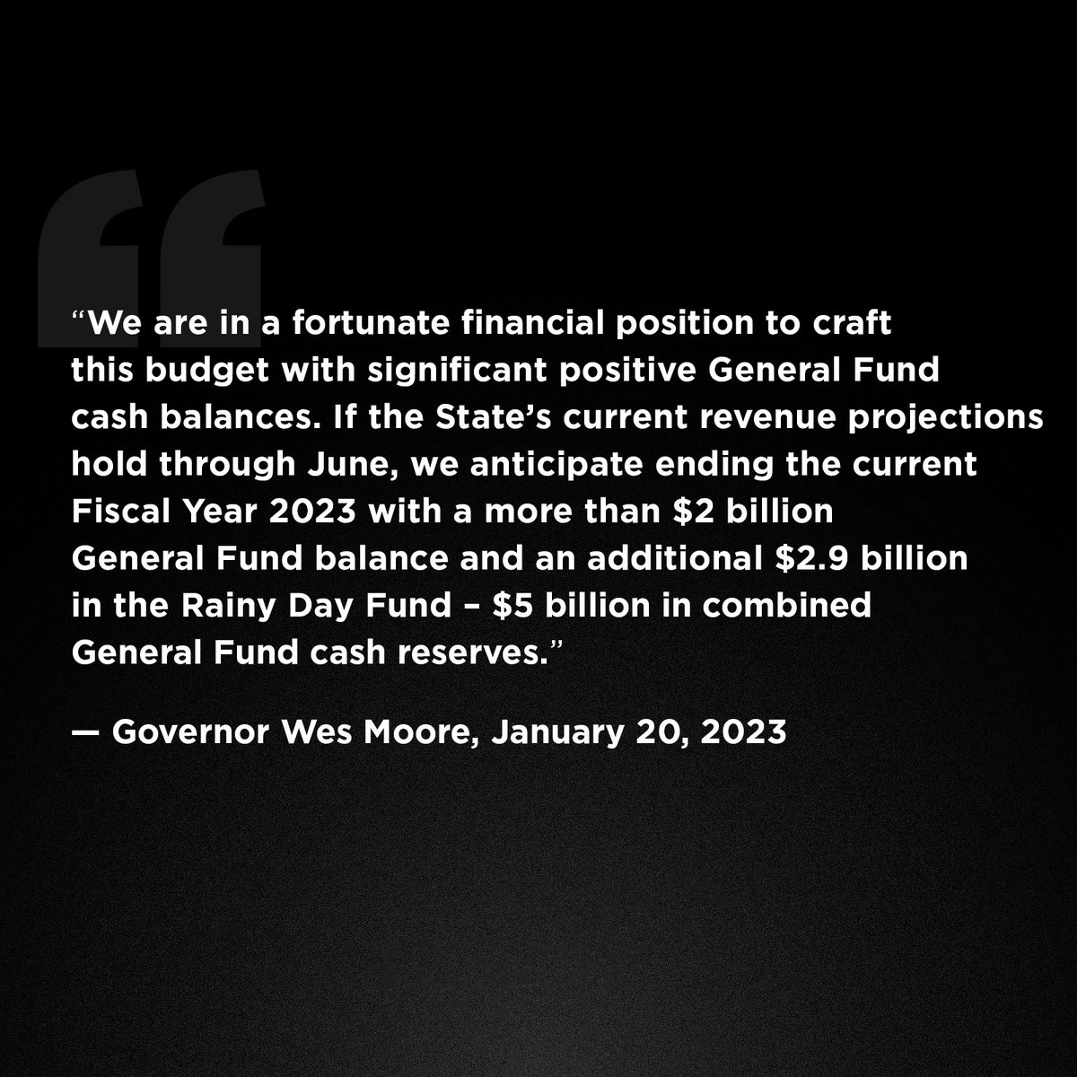 GovLarryHogan's tweet image. In January 2023, the new governor said he was fortunate to have inherited a $5 billion surplus. Now he says he inherited a deficit. Maybe that was "The Other Wes Moore."