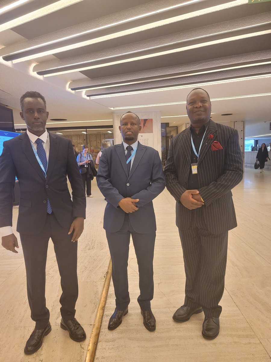 DrRakiro's tweet photo. Had a pleasant chat with the Federal Minister of Health of Somalia, H.E. Dr. Ali A. Haji , and the DG Dr. Guled A. Ali at the 78th WHA in Geneva. Somalia and Solomon Islands are co-hosting a 'TB in Fragile Contexts' side event on Thursday 22 May at 6pm, Rm 22, UN HQ. https://t.co/M1LSgSwO1G