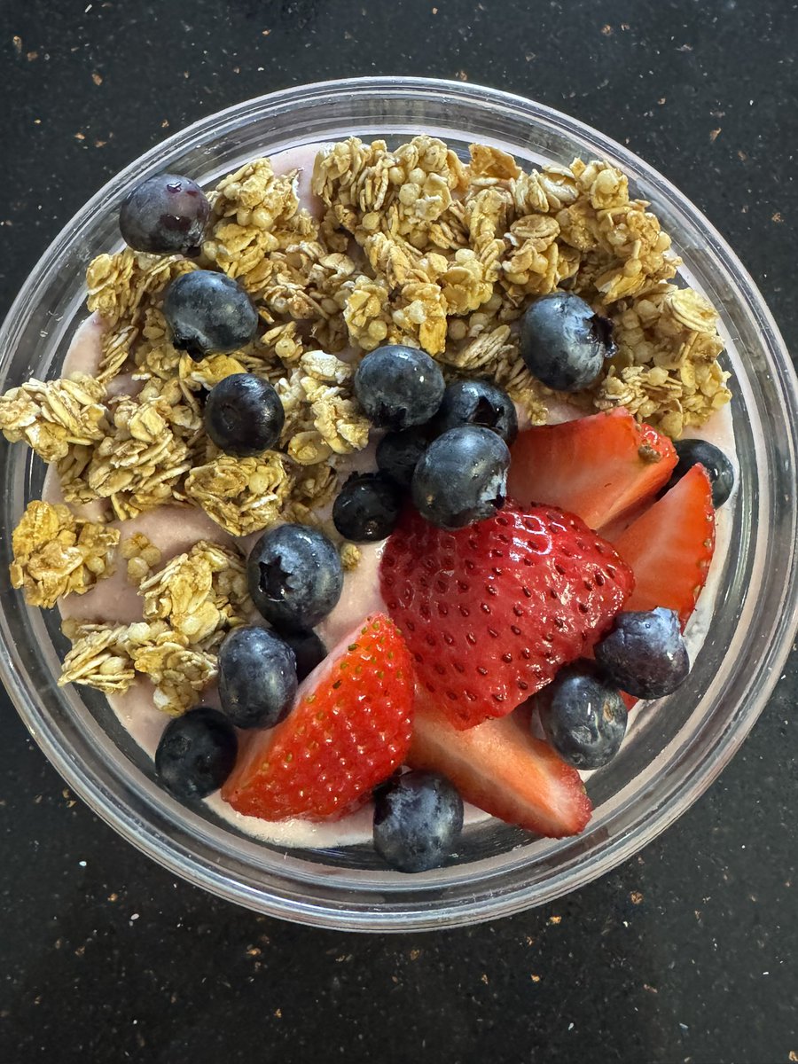 Morning Fruit and Granola is welcome after a long weekend. #backtowork #startyourday