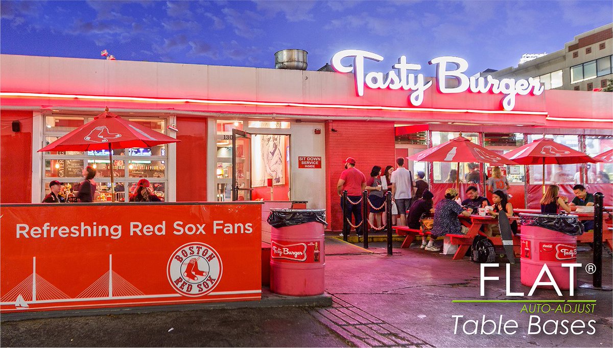 FlatTech's tweet image. No more wobbly tables at Tasty Burger Fenway! 🍔

Inside the restaurant, FLAT’s AUTO-ADJUST bases keep tables stable, aligned, and guest-ready — game day or any day.

🎥 Watch: vist.ly/3n4taid
#FlatTech #AutoAdjust #TastyBurger #FenwayPark