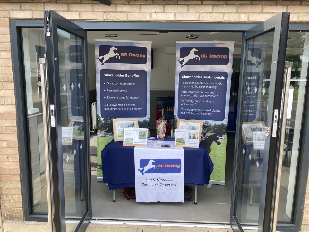 bgrsyndicates's tweet image. All set up at @Huntingdon_Race ahead of the @rsasynicates and @TheJockeyClub syndicate race evening.  Come and see us. #freesweets