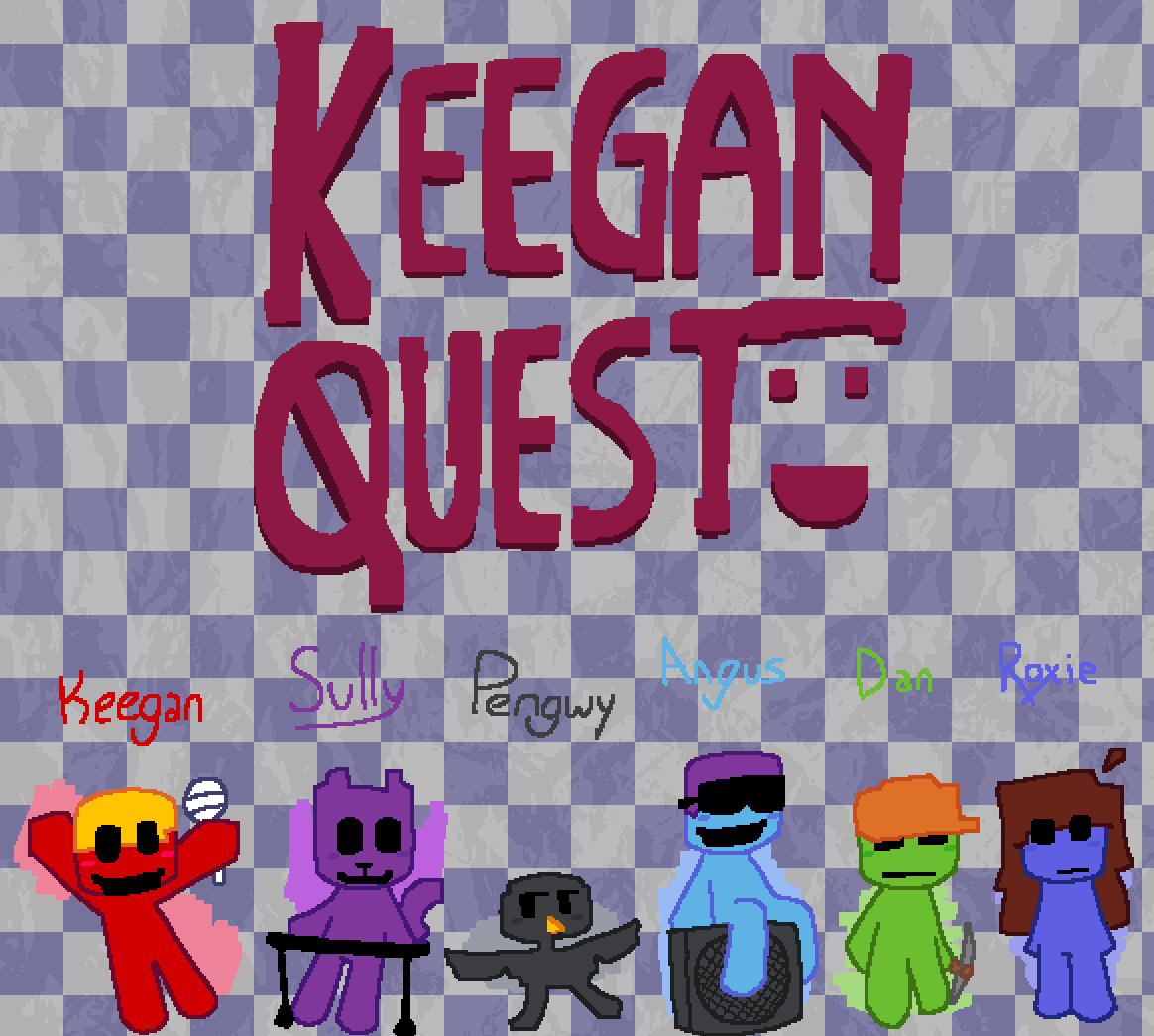 LureAE's tweet photo. ~ KEEGAN QUEST ~

All of this was prelude to me formally showing off the main cast of Keegan Quest!

In universe arcade game, these characters are all silly, mascot versions of the animatronic characters they’re based on! https://t.co/mGWsS3l6A2