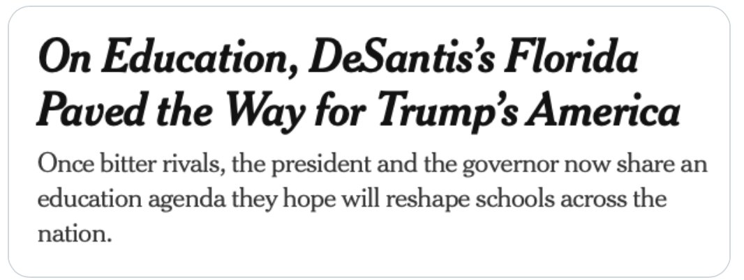 Richard Corcoran (@richardcorcoran) on Twitter photo .<a href="/nytimes/">The New York Times</a> article from today.
"DeSantis targeted a small public liberal arts school, the New College of Florida, and was able to remake it in fairly short order."
Truth. #gomightybanyans .<a href="/nytimes/">The New York Times</a> article from today.
"DeSantis targeted a small public liberal arts school, the New College of Florida, and was able to remake it in fairly short order."
Truth. #gomightybanyans