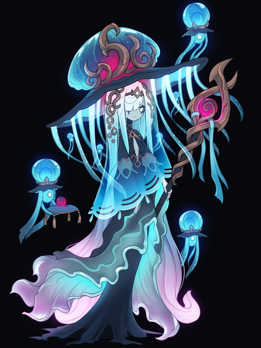 SqueakyArt's tweet photo. I like making witches with ribbons hanging off their hats haha https://t.co/lg9OZnhWEa