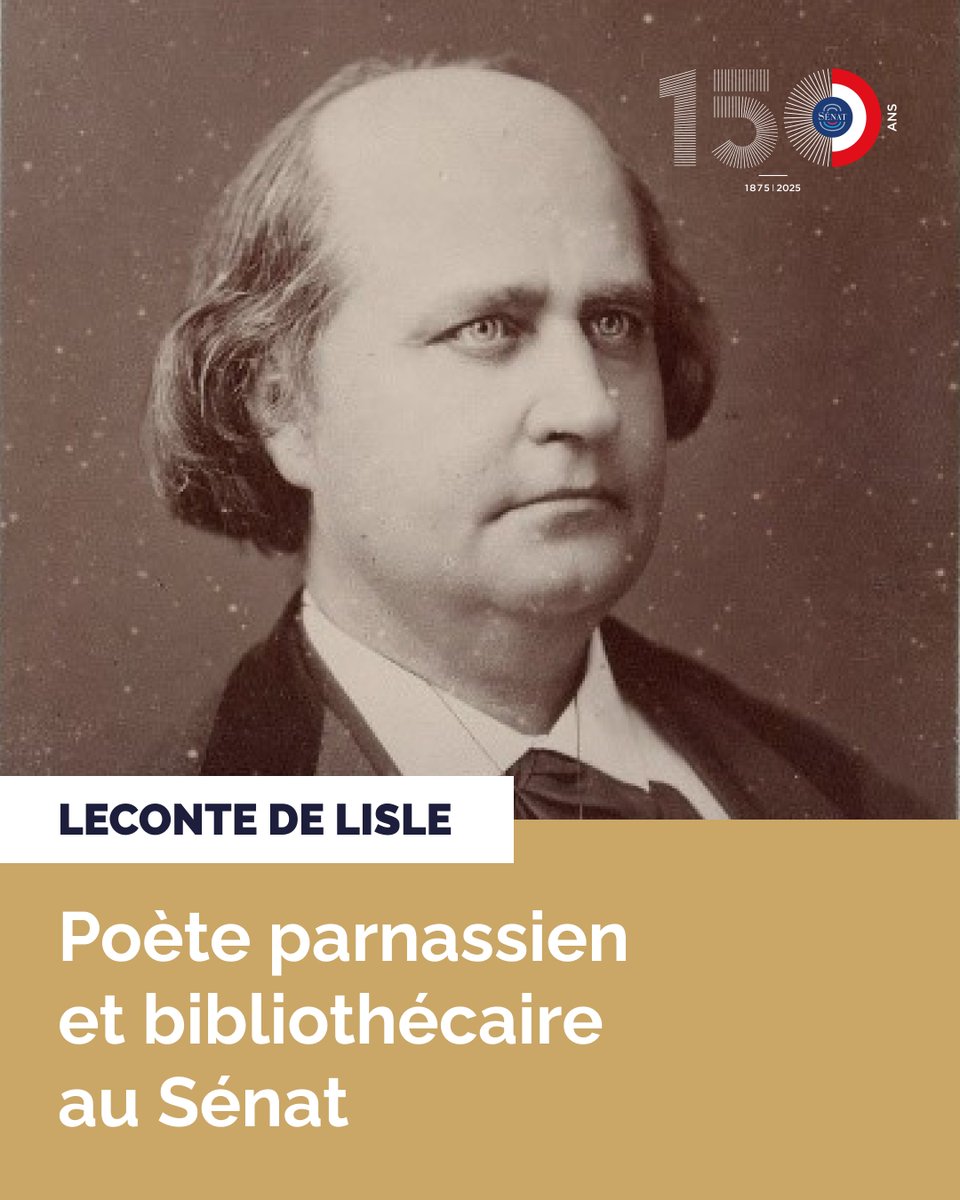 📚 LECONTE de LISLE, poète parnassien et bibliothécaire au Sénat

Né sur l’île Bourbon (aujourd’hui La Réunion), Charles Marie René Leconte de Lisle (1818-1894) s’installe à Paris en 1845, après des études de droit à Rennes.

🗳️ Proche des idées de Charles Fourier, il se présente