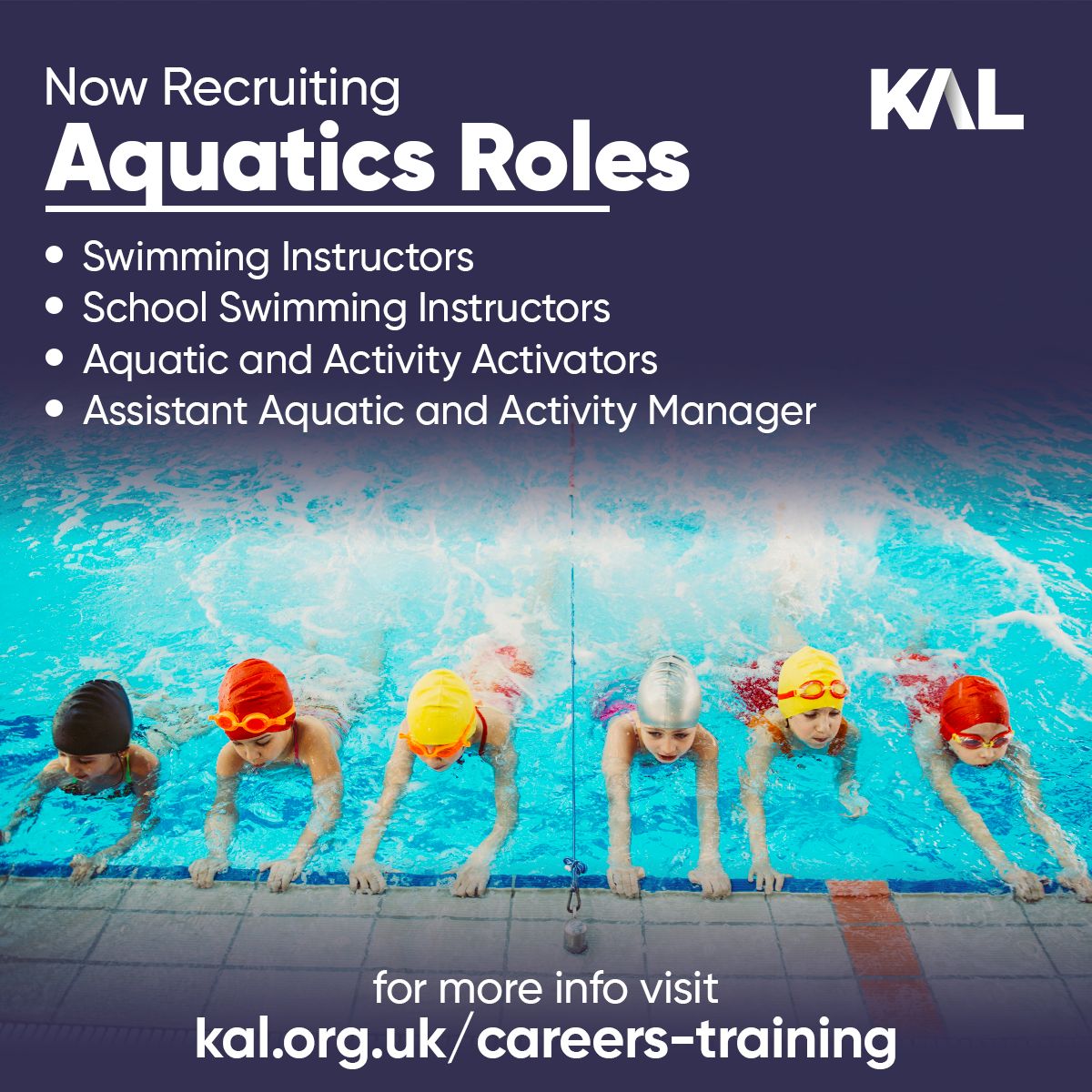 teamkal's tweet photo. Did you know we have over 6000 swimmers per week on our KAL Learn 2 Swim programme?   

As our programme grows we need our workforce to do the same. KAL are now recruiting for various Aquatic posts  

Find out more - https://t.co/4qYvnnFMXH https://t.co/Jj4gt7d9SX