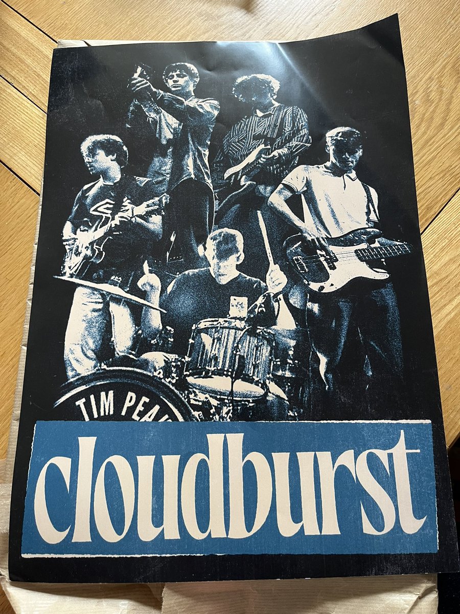 _CLOUDBURST__'s tweet image. We will be selling these posters A3 at @Tim_Burgess Merch Market this Sunday 25th of May, don’t forget to grab one! 
We will also be playing Mother Mary’s at 1pm, don’t miss out ☁️💥x