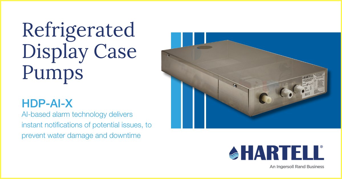 Hartell_Pumps's tweet photo. Elevate your refrigeration with Hartell’s HDP-AI-X condensate pumps! AI-powered for seamless operation. Switch to Hartell’s high-efficiency pumps and see the results: https://t.co/U0MDkNkE56 #Refrigeration #condensatepumps #AItechnology https://t.co/mfLsGT0ElB