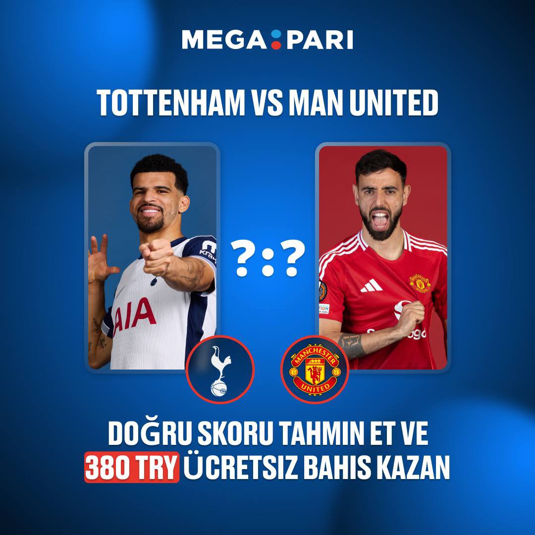 Yarın Avrupa Ligi finali oynanacak! 🏆

Tottenham - Manchester United. Maçın skorunu doğru tahmin edin ve freebet kazanma şansı yakalayın!

10 kazananlar 23 Mayıs 2025'te açıklanacak ⚡️

#UEL #Tottenham #ManUnited