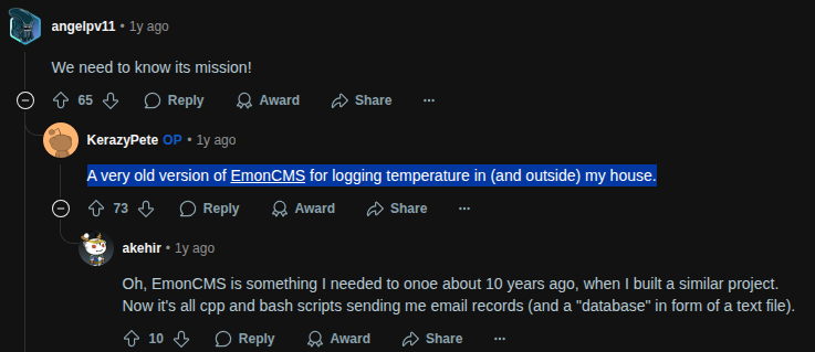OpenEnergyMonitor (@openenergymon) on Twitter photo Just spotted this Redit post, a Raspberry Pi with one of our RFM2Pi receivers has been running our Emoncms software data logging non-stop for 10 years! 🥳reddit.com/r/raspberry_pi… Just spotted this Redit post, a Raspberry Pi with one of our RFM2Pi receivers has been running our Emoncms software data logging non-stop for 10 years! 🥳reddit.com/r/raspberry_pi…