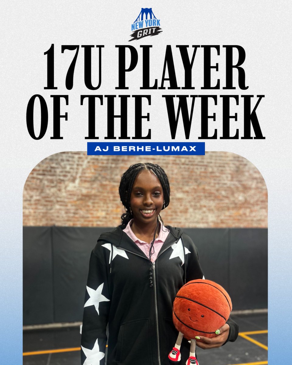 New York Grit (@newyorkgrit) on Twitter photo PLAYER OF THE WEEK (AGAIN!): AJ BERHE-LUMAX🔥<a href="/fruiit/">fruit mixed</a>.punch_ is back at it and it’s her birthday! 🥳 After a strong week of practice, everything she’s been working on is showing up on the court. AJ leads with poise, hustle, and that calm presence every team needs. PLAYER OF THE WEEK (AGAIN!): AJ BERHE-LUMAX🔥<a href="/fruiit/">fruit mixed</a>.punch_ is back at it and it’s her birthday! 🥳 After a strong week of practice, everything she’s been working on is showing up on the court. AJ leads with poise, hustle, and that calm presence every team needs.