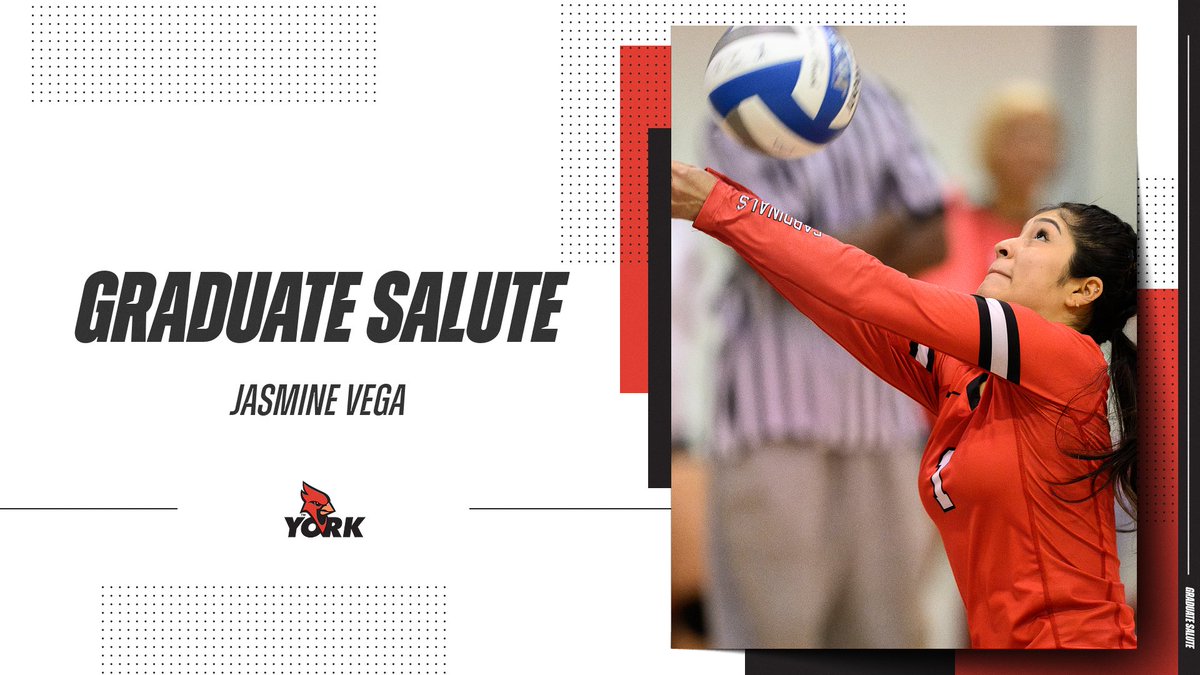 🎓 𝐆𝐑𝐀𝐃𝐔𝐀𝐓𝐄 𝐒𝐀𝐋𝐔𝐓𝐄 👏 Jasmine Vega
📚 Marketing

#YorkGrad25 #RiseAbove #TheCardinalWay #FutureTakesFlight #NCAAD3