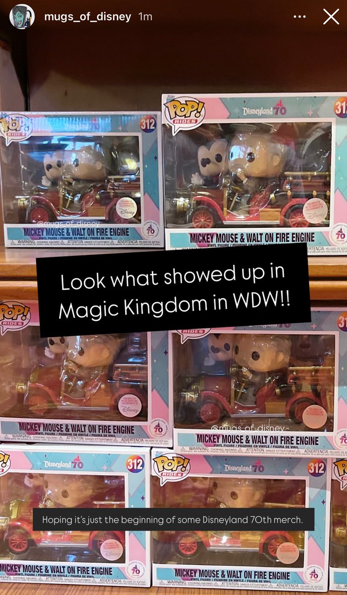 DisTrackers's tweet image. Disney exclusive Walt and Mickey on Fire Engine Pop Ride has been spotted at Magic Kingdom! Retails for $50. Should fit in a 6” protector.
.
Credit @mugs_of_disney
#Disney #DisneyWorld #MagicKingdom #Funko #FunkoPop #Collectibles #Collectible #FunkoPops #Collector #Toy #Toys