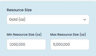 Working on a few updates for MinerVue. New filter coming to let you compare companies and projects by the size of their resource.

Reach out if you would like a demo of the new feature.

minervue.com