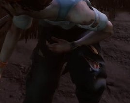 CosmoDaylight's tweet image. Hey @DeadbyDaylight its me again uhm, could yall fix Ripleys latest Outfit? its got alot of weird texture issues like this odd Webbing going on with the pants and her Shoulder clipping threw her shirt.