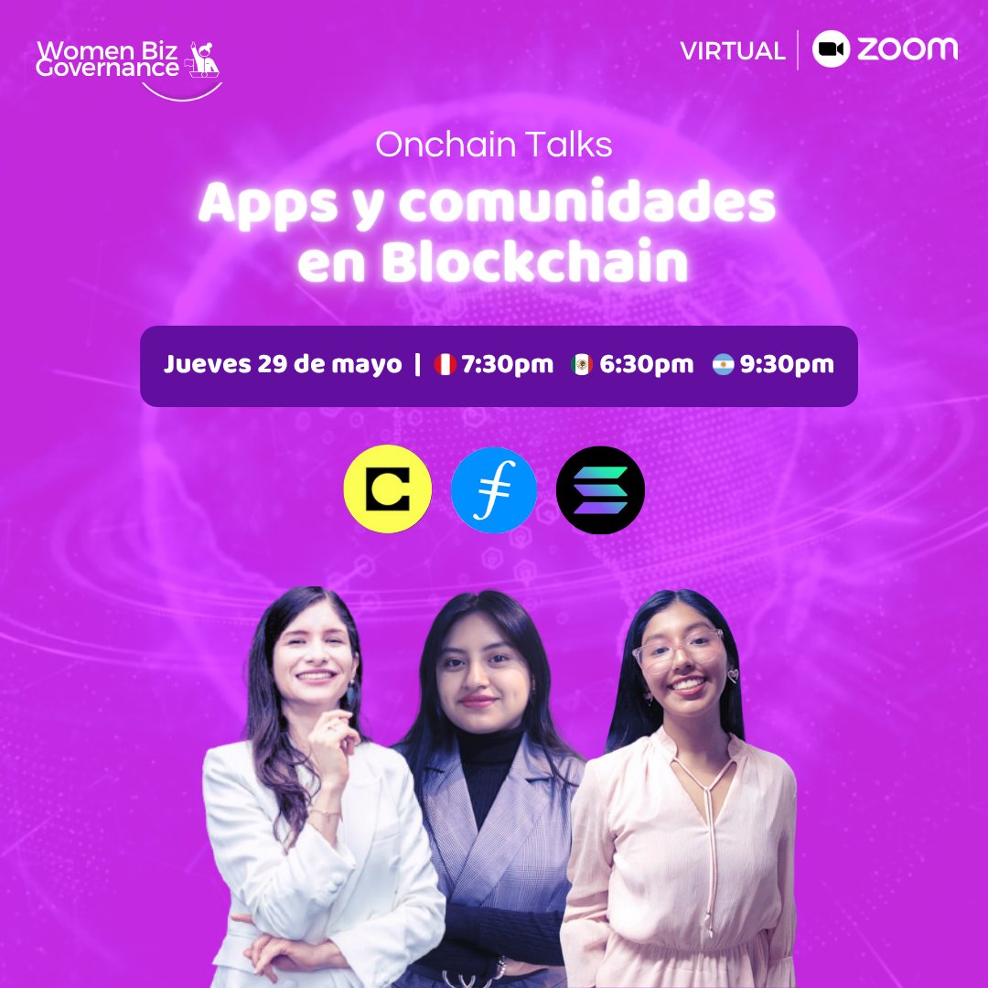 🔥 ¡𝗢𝗡𝗖𝗛𝗔𝗜𝗡 𝗧𝗔𝗟𝗞𝗦 𝟮!
Web3 en 2025: 𝗦𝗼𝗹𝗮𝗻𝗮, 𝗙𝗶𝗹𝗲𝗰𝗼𝗶𝗻 𝘆 𝗖𝗲𝗹𝗼 están abriendo nuevas oportunidades.
🚀 Gana,desarrolla y protege tus datos
🕢 29 mayo | 7:30 PM (Perú) | Vía Zoom
🎟️ Inscripción gratis→ lu.ma/t26ojrid

#Blockchain #Web3 #Solana