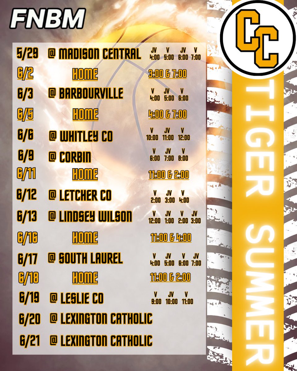 Coach Jones Clay County HS Boys Head Coach (@coachjones_14) on Twitter photo Summer ball 🏀 begins this week, it’s one of my favorite stretches of the year! #BuildMentalToughness
Great group of team coming in
<a href="/hazardbulldogs_/">Hazard Bulldogs Basketball</a> <a href="/BellCountyBB/">Bell County Boys Basketball</a> <a href="/HCBearsBB/">Harlan County Boys Basketball</a> <a href="/SLBBasketball/">South Laurel Boys Basketball</a> <a href="/AdairCoBball/">Adair County BBall</a> <a href="/KCBBasketball/">Knox Central Boys Basketball</a> @SVHSBasketball <a href="/whitleycogbb/">whitleycountygbb</a> plus many others! Summer ball 🏀 begins this week, it’s one of my favorite stretches of the year! #BuildMentalToughness
Great group of team coming in
<a href="/hazardbulldogs_/">Hazard Bulldogs Basketball</a> <a href="/BellCountyBB/">Bell County Boys Basketball</a> <a href="/HCBearsBB/">Harlan County Boys Basketball</a> <a href="/SLBBasketball/">South Laurel Boys Basketball</a> <a href="/AdairCoBball/">Adair County BBall</a> <a href="/KCBBasketball/">Knox Central Boys Basketball</a> @SVHSBasketball <a href="/whitleycogbb/">whitleycountygbb</a> plus many others!