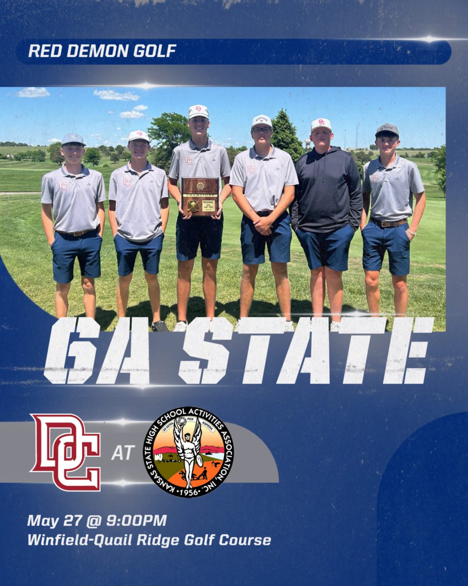 RedDemonSports's tweet photo. Good Luck to Red Demon Golf team at Day 1 of the 6A State Tournament.  #WEoverME

Cru Lembright 11a
Connor Kippes 11:10a
Jackson Taylor 11:20a
Rase Smith 11:30a
AJ Peters 11:40a
Aidan Robinson 11:50a https://t.co/NgZXGNFvtb