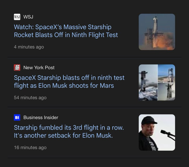 cb_doge's tweet photo. Starship didn’t fail.

Every launch = more progress, more data, closer to Mars. These are TEST flights.

DO NOT believe the media. https://t.co/6FJeuoGBlQ