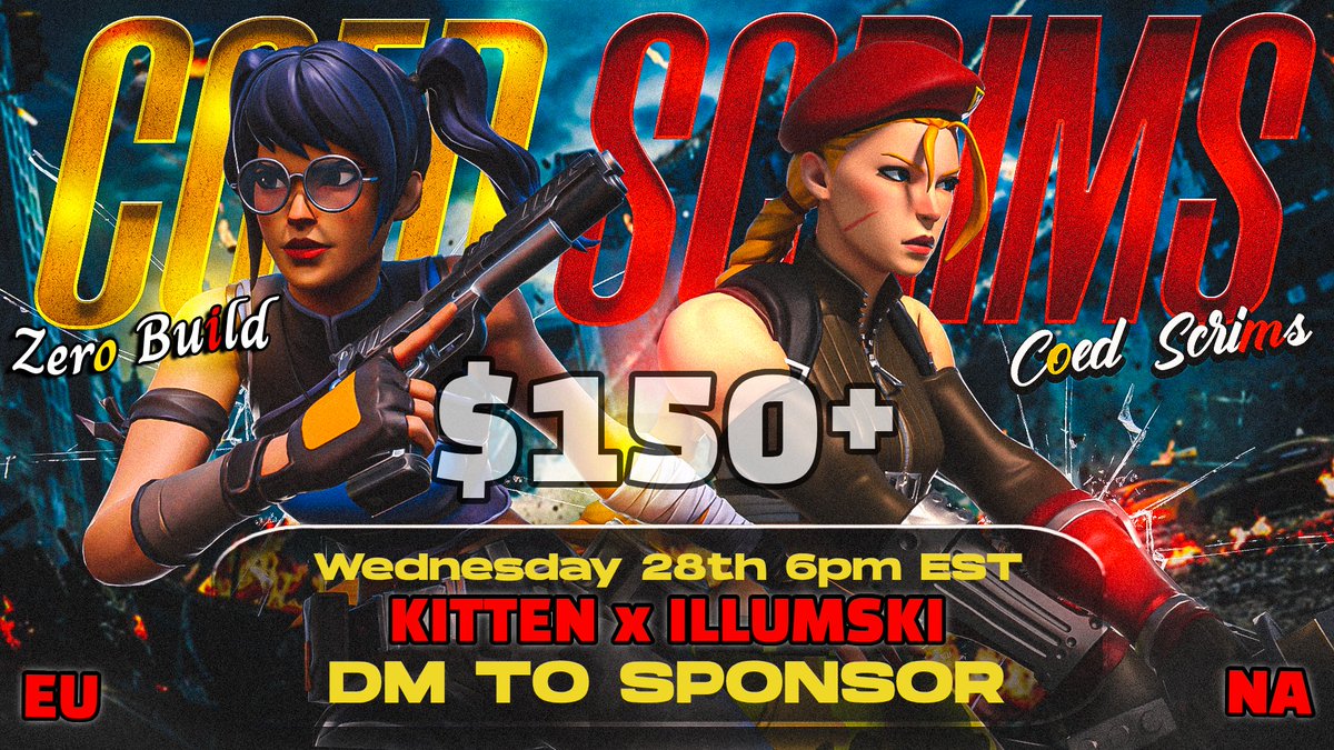 JustKittenViv (@notkittenyou) on Twitter photo Duo ZB Coed Scrims EU/NA
Wednesday 28th 6pm EST
How to play:
🖤RT, follow me & <a href="/illumski/">T2R illumski</a>
🖤Reply with interest
🖤Go sign up in the cord WITH proof of followed steps for roles:
discord.gg/bAqUZPkp Duo ZB Coed Scrims EU/NA
Wednesday 28th 6pm EST
How to play:
🖤RT, follow me & <a href="/illumski/">T2R illumski</a>
🖤Reply with interest
🖤Go sign up in the cord WITH proof of followed steps for roles:
discord.gg/bAqUZPkp