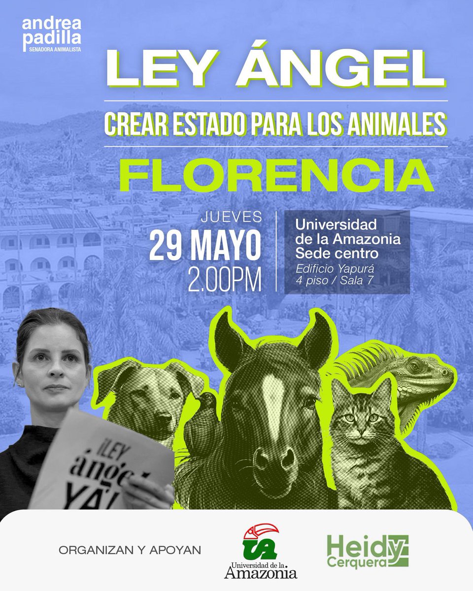 Rumbo a Florencia, Caquetá, para seguir con nuestra pedagogía sobre #LeyAngel ¡Gracias <a href="/angel_cerquera/">Heidy Cerquera Angel</a> <a href="/uniamazonia/">Uniamazonia</a> por su iniciativa y coordinación!

También visitaremos las clínicas de pequeños y de grandes animales y la unidad de fauna silvestre.

#LeyAngelXColombia🇨🇴🐾