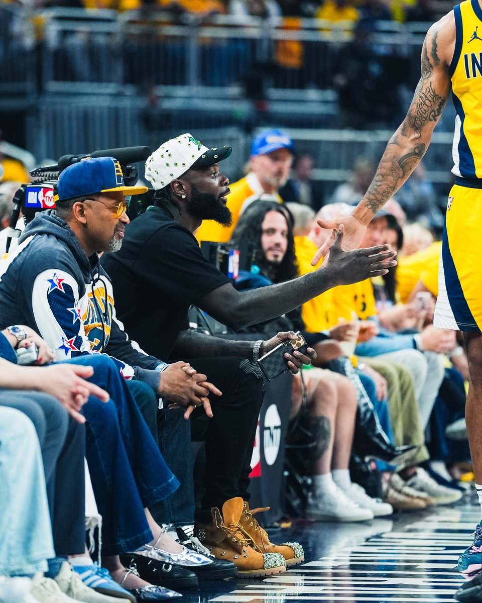 Pacers's tweet photo. Lance Stephenson is courtside for Game 4 🎸 https://t.co/Hg9FglPPj0