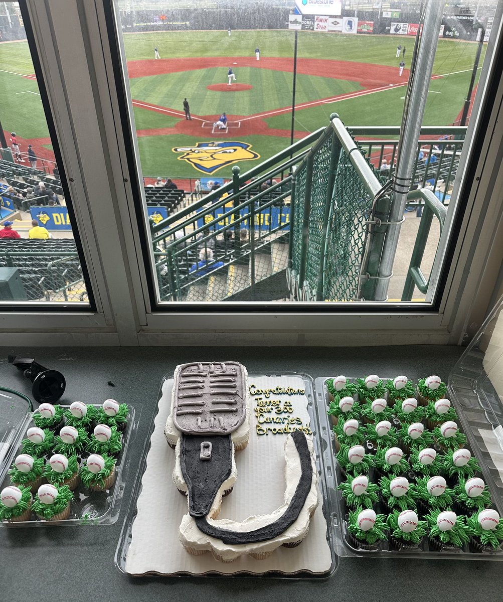 Tanner Hoops (@tmoneyhoops) on Twitter photo Celebrating 300 <a href="/AA_Baseball/">American Association</a> broadcasts tonight. S/o to my family, the <a href="/canaries/">Sioux Falls Canaries</a> and everyone who’s been part of it 🎤🐥👊 Celebrating 300 <a href="/AA_Baseball/">American Association</a> broadcasts tonight. S/o to my family, the <a href="/canaries/">Sioux Falls Canaries</a> and everyone who’s been part of it 🎤🐥👊