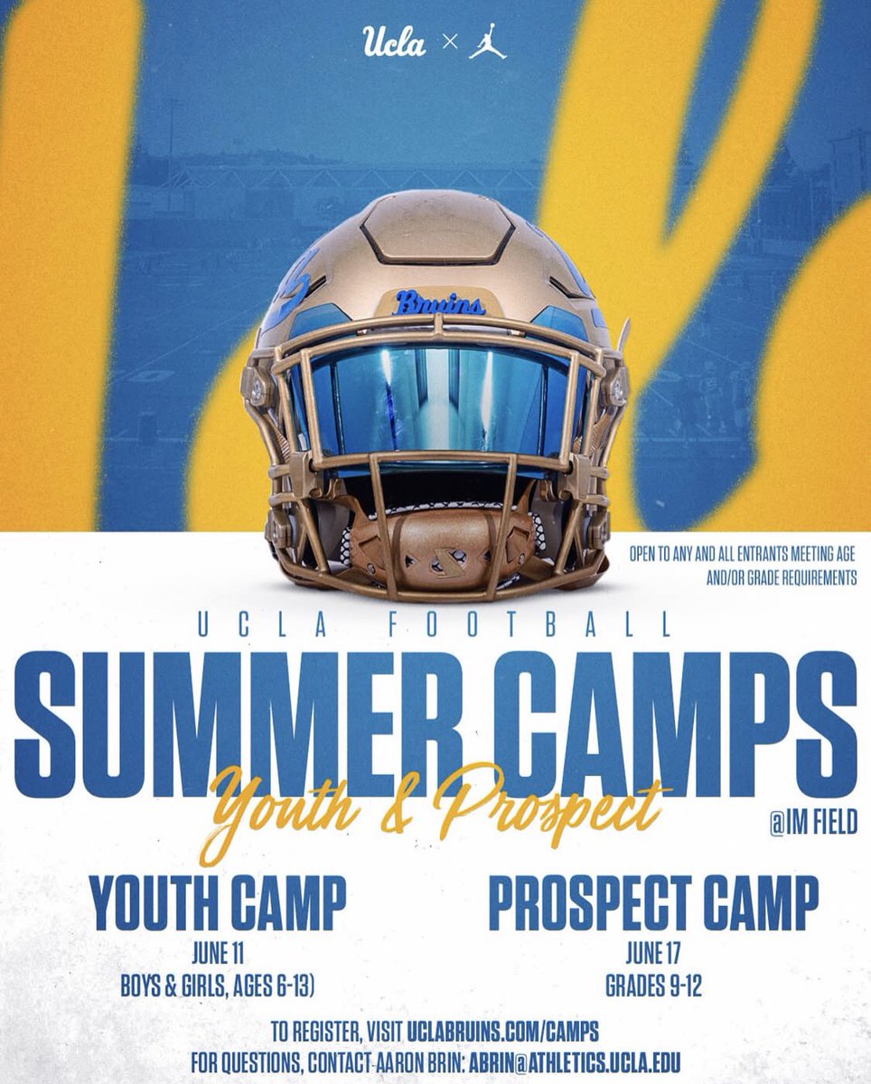 kal-el bibera (@kalel4kk) on Twitter photo Excited to say I will be attending these college camps this summer!
USC : June 4th
UNLV : June 12th / 19th
UCLA : June 17th
<a href="/Da_DREAM47/">Akeem Davis</a> <a href="/TrovonReed/">Coach T.Reed</a> <a href="/coach_meat/">Demetrice”Coach Meat”Martin</a> <a href="/CoachWest100/">Coach West 🏈</a> <a href="/RealEdRankin/">E. Rankin</a> <a href="/PrepRedzoneNV/">Prep Redzone Nevada</a> Excited to say I will be attending these college camps this summer!
USC : June 4th
UNLV : June 12th / 19th
UCLA : June 17th
<a href="/Da_DREAM47/">Akeem Davis</a> <a href="/TrovonReed/">Coach T.Reed</a> <a href="/coach_meat/">Demetrice”Coach Meat”Martin</a> <a href="/CoachWest100/">Coach West 🏈</a> <a href="/RealEdRankin/">E. Rankin</a> <a href="/PrepRedzoneNV/">Prep Redzone Nevada</a>