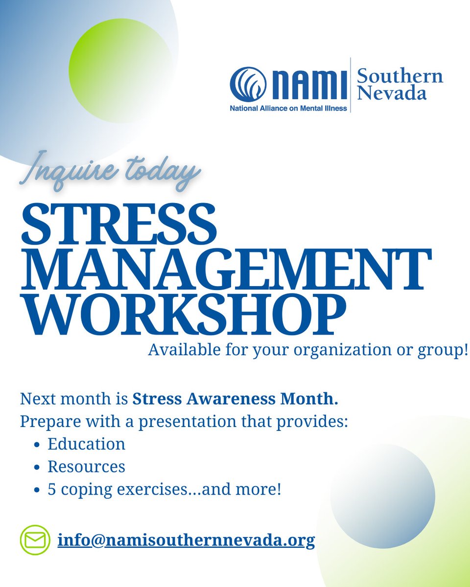 #MentalHealthAwarenessMonth is a great time to add more tools to your kit &amp; meet the needs of your team. Our no-cost #StressManagementWorkshops provide education &amp; practical coping tips to the community &amp; local organizations. 

Fill out this form: form.jotform.com/242767139751061