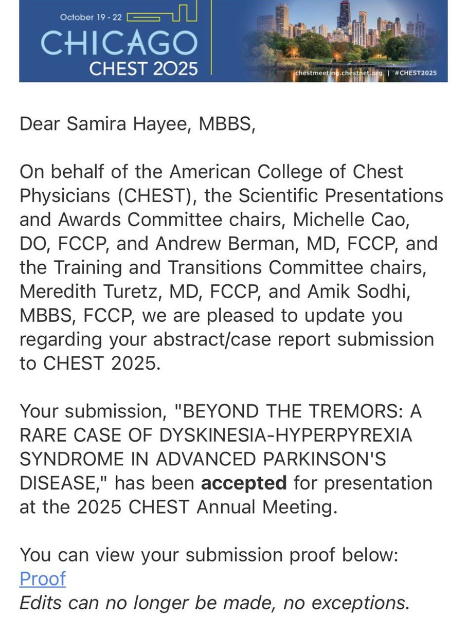 Antony Gonzales, MD (@antonyuri139613) on Twitter photo Our case report was accepted in CHEST 2025! <a href="/AndrewGutwein/">Andrew Gutwein MD</a> <a href="/jmcchiefs/">Jacobi Internal Medicine Chiefs</a>
So glad to work with this team
<a href="/lamisa/">Samira Hayee</a> ! Our case report was accepted in CHEST 2025! <a href="/AndrewGutwein/">Andrew Gutwein MD</a> <a href="/jmcchiefs/">Jacobi Internal Medicine Chiefs</a>
So glad to work with this team
<a href="/lamisa/">Samira Hayee</a> !