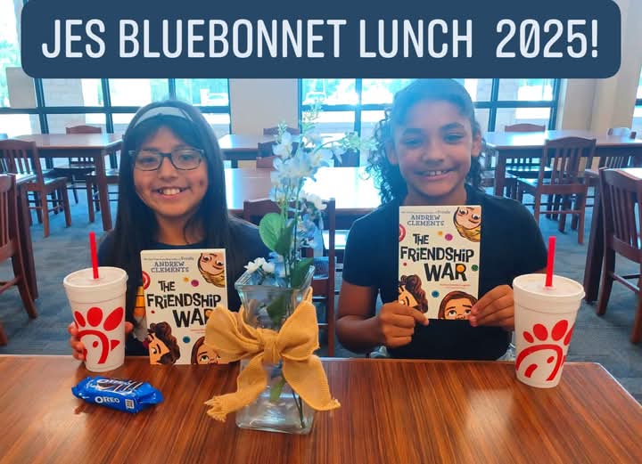 JeffersonTISD (@jeffersontisd) on Twitter photo Our JES Bluebonnet Lunch 2025 was small, but powerful! These two young ladies completed the "Read five & decide Texas Bluebonnet book challenge" via Beanstack! Great job, Jaguars! <a href="/OttTempleISD/">Bobby Ott</a> <a href="/TempleISD/">Temple ISD</a> <a href="/JeffersonTISD/">JeffersonTISD</a> <a href="/TISDLibraries/">TISD LIBRARIES</a> Our JES Bluebonnet Lunch 2025 was small, but powerful! These two young ladies completed the "Read five & decide Texas Bluebonnet book challenge" via Beanstack! Great job, Jaguars! <a href="/OttTempleISD/">Bobby Ott</a> <a href="/TempleISD/">Temple ISD</a> <a href="/JeffersonTISD/">JeffersonTISD</a> <a href="/TISDLibraries/">TISD LIBRARIES</a>