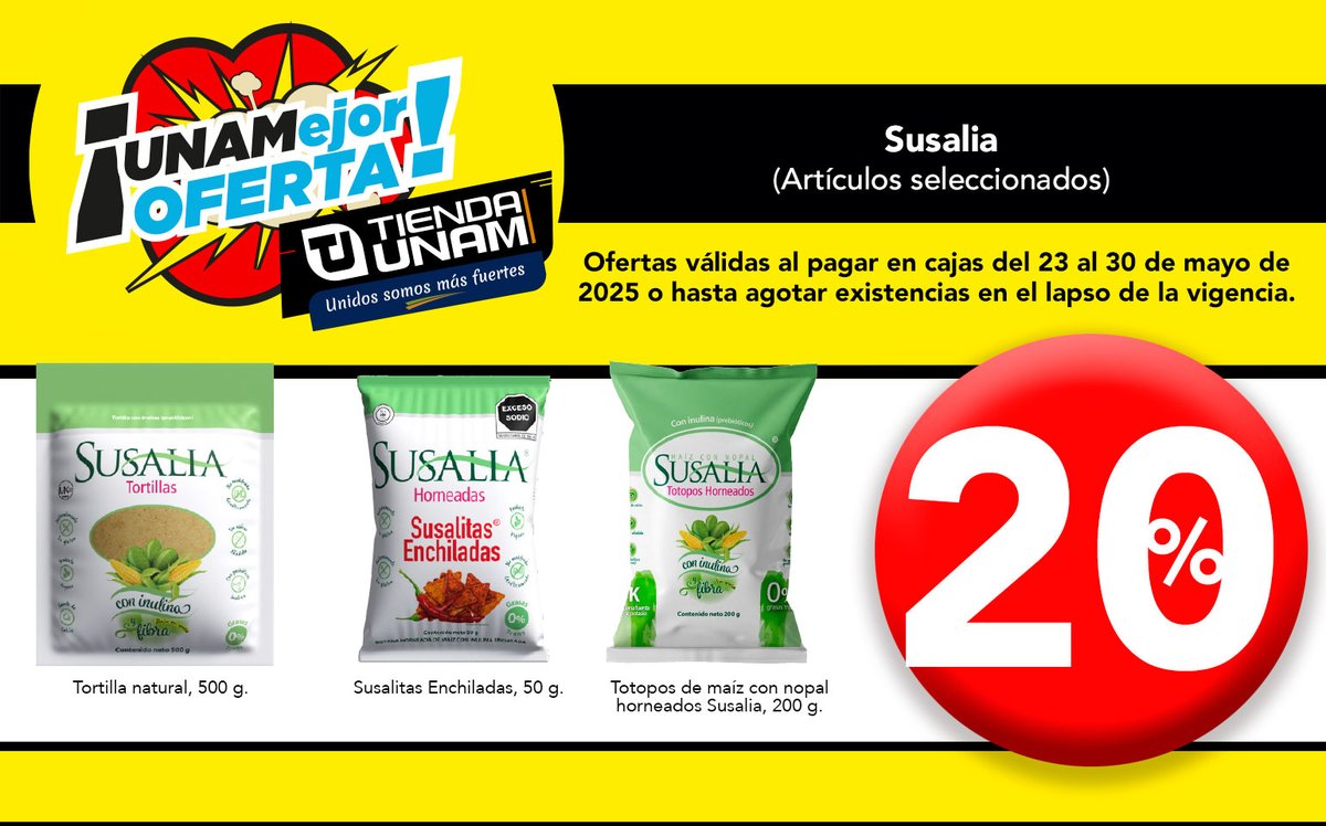 TiendaUNAM's tweet image. Los #totopos son deliciosos y muy versátiles. Ven por ellos a @TiendaUNAM 😋