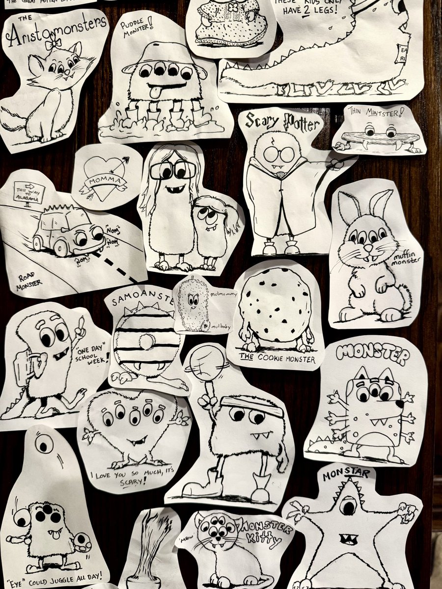 Some of the 2024-2025 “Lunchbox Notes”.

This year’s theme was “Monsters”.