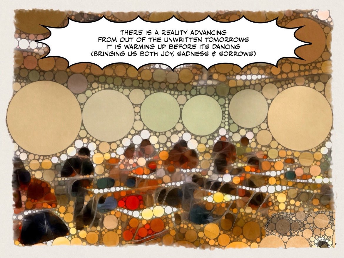 wqueens7's tweet image. There is a reality advancing 
From out of the unwritten tomorrows 
It is warming up before its dancing 
(Bringing us both joy, sadness &amp;amp; sorrows) 
#SelfiePoem 
#ComicPoem