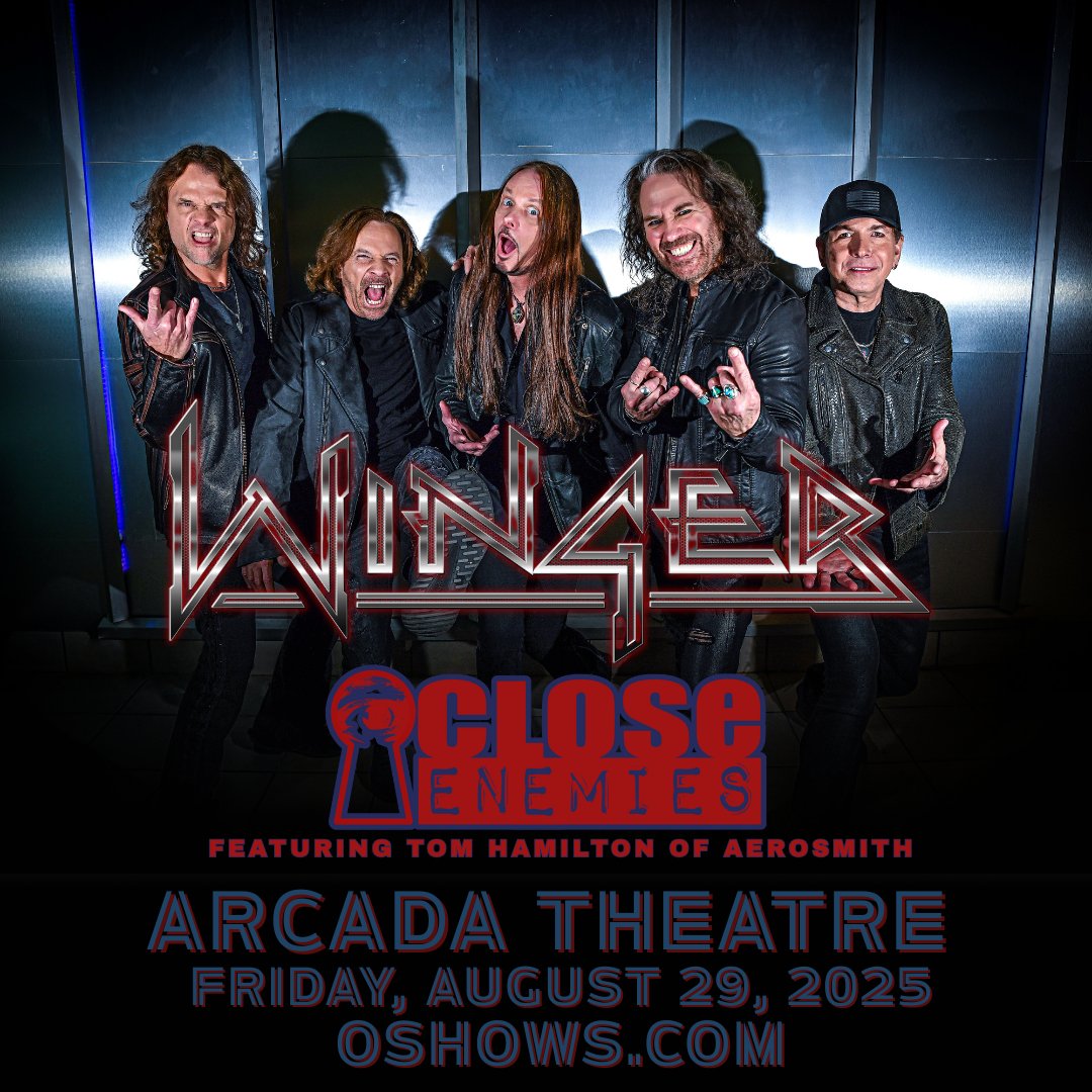 Winger (@wingertheband) on Twitter photo We can’t wait to return to the <a href="/ArcadaTheatre/">Arcada Theatre</a> in St. Charles, IL on August 29!
With special guests <a href="/CloseEnemiesX/">Close Enemies</a> featuring #TomHamilton @THAerosmith of <a href="/Aerosmith/">Aerosmith</a>!
🎟️Tickets & VIPs on sale now at:
wingertheband.com/tour-dates-and…
#Winger #CloseEnemies #Aerosmith We can’t wait to return to the <a href="/ArcadaTheatre/">Arcada Theatre</a> in St. Charles, IL on August 29!
With special guests <a href="/CloseEnemiesX/">Close Enemies</a> featuring #TomHamilton @THAerosmith of <a href="/Aerosmith/">Aerosmith</a>!
🎟️Tickets & VIPs on sale now at:
wingertheband.com/tour-dates-and…
#Winger #CloseEnemies #Aerosmith