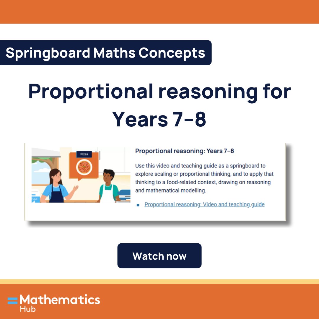 This video of friends catering for a large group explores scaling and proportional thinking. The friends use mathematical reasoning and modelling to scale their recipes up or down to suit the serving size they need.

Watch now: mathematicshub.edu.au/plan-teach-and…