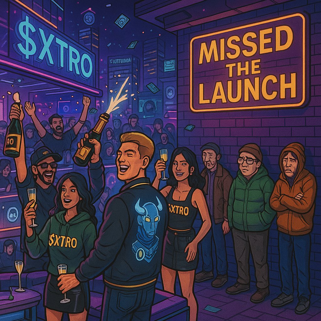ExtrovertCoin's tweet photo. THE TIME IS NOW.
You’re not just early… you’re part of the loudest, boldest, most unstoppable community in crypto.
$XTRO isn’t just a coin — it’s a movement.
We’re not here to sit quietly on the sidelines while other meme coins fizzle out… we’re here to DOMINATE.
The launch is coming. The noise is building. The city’s getting loud.
If you’re holding $XTRO, you’re not just in the game — you ARE the game.
If you’re not in yet? Get in line with the rest of the introverts.