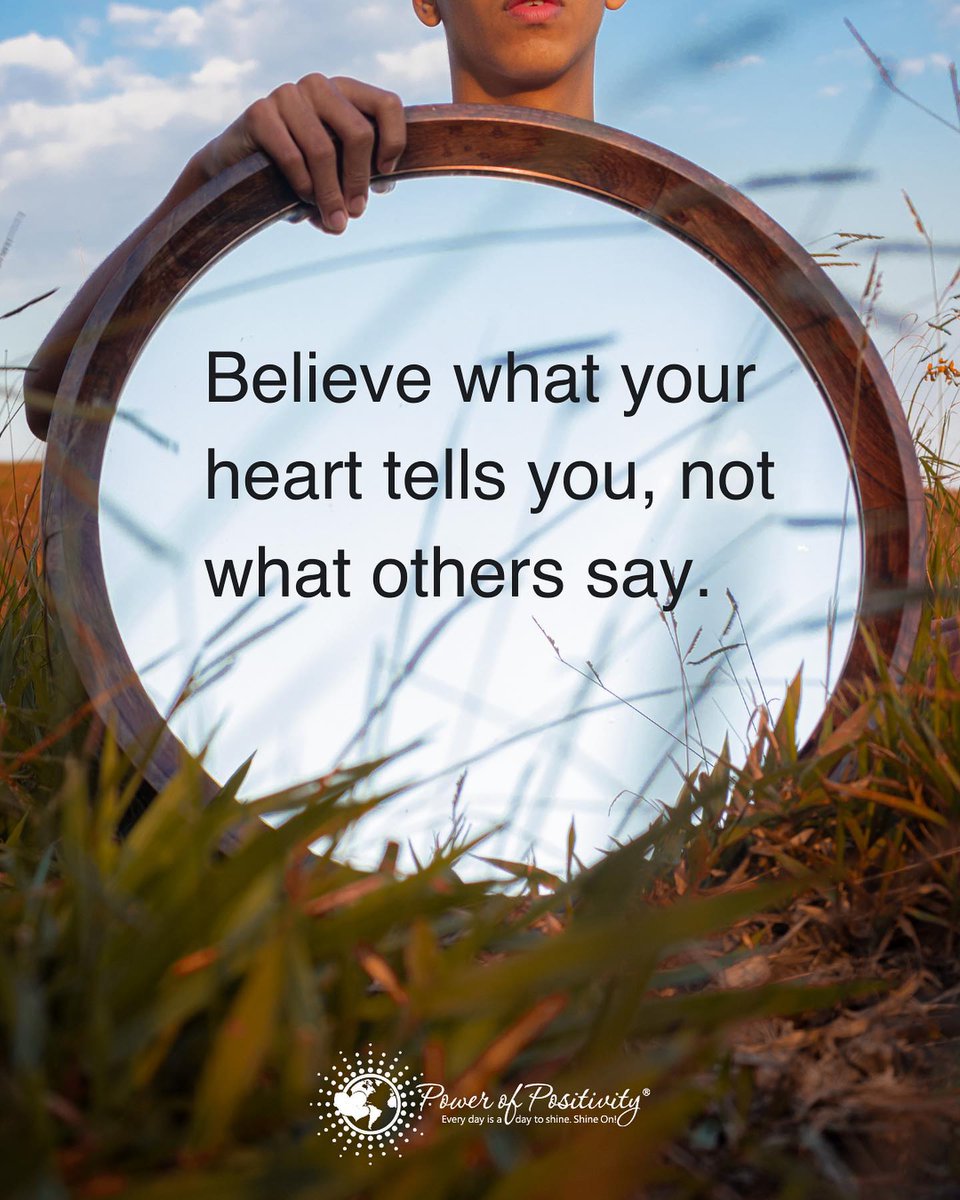 LIVEpositivity's tweet photo. Believe what your heart tells you, not what others say. 💬💫 https://t.co/Pj9d4SyPJB