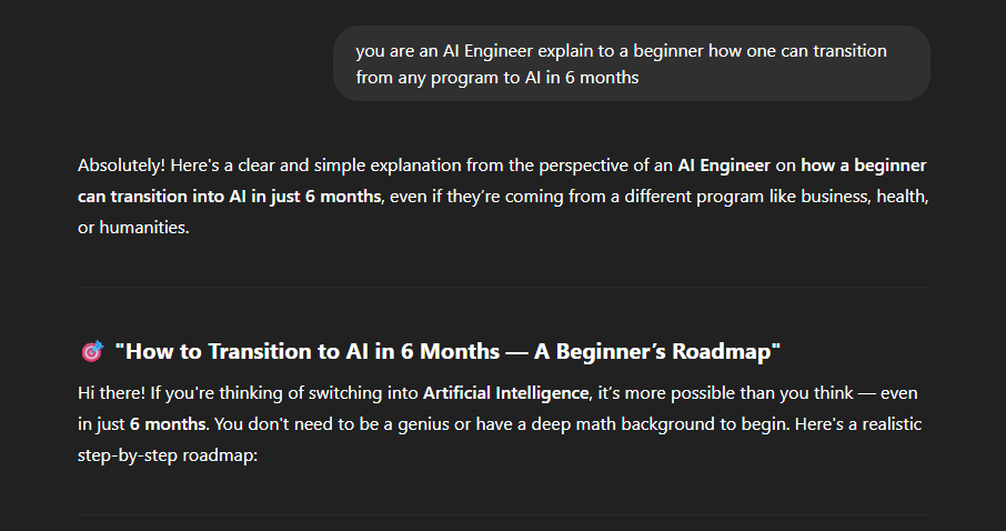 EarnSwift1's tweet photo. Prompting is a powerful skill in the AI era! 🤖
Here’s how I used zero-shot, few-shot, and chain-of-thought prompting to generate accurate AI responses using ChatGPT.
🔍 Practicing with #ALX_AiSK has boosted my ability to talk to AI better and smarter.
#alx_africa https://t.co/dSsC6ryaG5