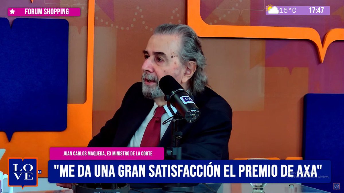 🎙️ ¡Gracias al Dr. Juan Carlos Maqueda por sus gratas palabras y por acompañarnos en la entrega del premio AXA! realizado en Cordoba en la 3a Jornada Nacional de Abogados por Argentina. Un verdadero honor contar con su presencia 
Ahora lo podes ver en vivo en Love, durante el