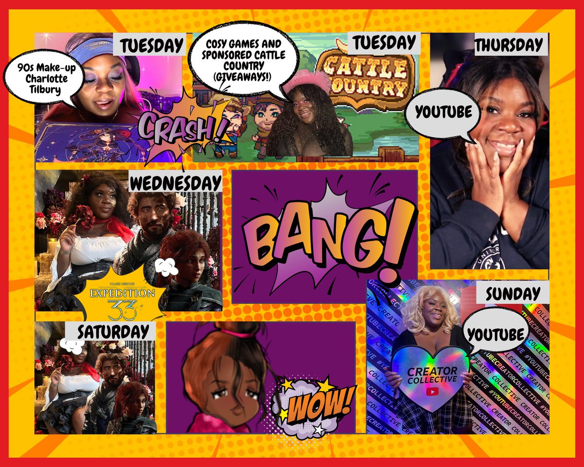 ✨Stream Schedule✨
Tues <a href="/CTilburyMakeup/">Charlotte Tilbury Beauty</a> with <a href="/YsabellaGrace_/">Bella</a> &amp; tonight a late night cosy stream with a sponsored <a href="/castlepixel/">Cattle Country is here!🤠🐄🌾</a> Cattle Country Stream AND some <a href="/FANTASYLIFE_EN/">FANTASY LIFE Series</a>
Wed &amp; Sat we continue our grande adventures with <a href="/expedition33/">Clair Obscur: Expedition 33</a>
Sun <a href="/YouTubeGaming/">YouTube Gaming</a> for all <a href="/UKGamesExpo/">UK Games Expo</a> tea