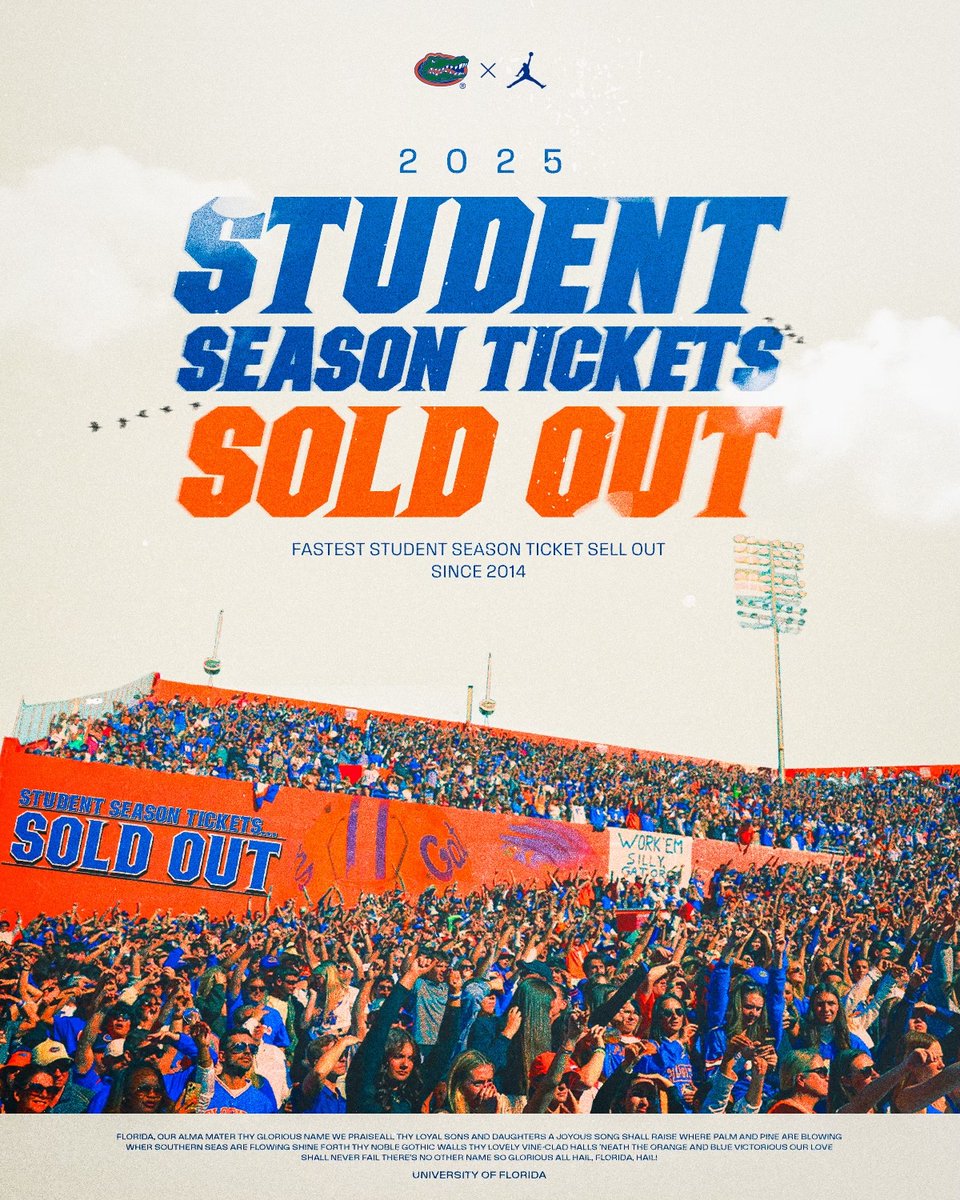 students showed out‼️ 

Don't sweat it, single-game student <a href="/GatorsFB/">Florida Gators Football</a>  tickets and regular season tickets are still available

🎟️ bit.ly/4jFWxmh