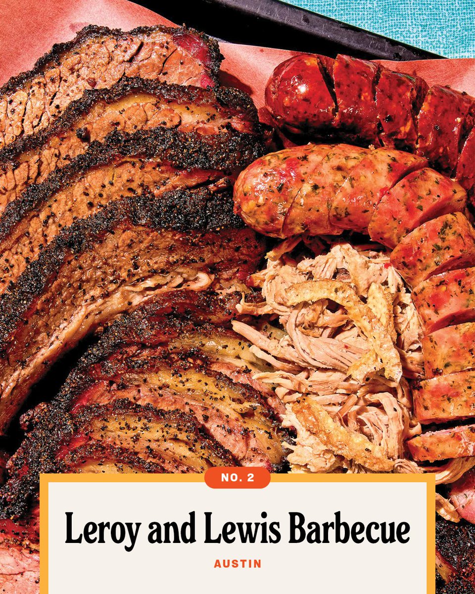 TexasMonthly's tweet photo. No. 2: LeRoy and Lewis Barbecue in Austin (@LeRoyandLewis) https://t.co/mDfrap1IKo