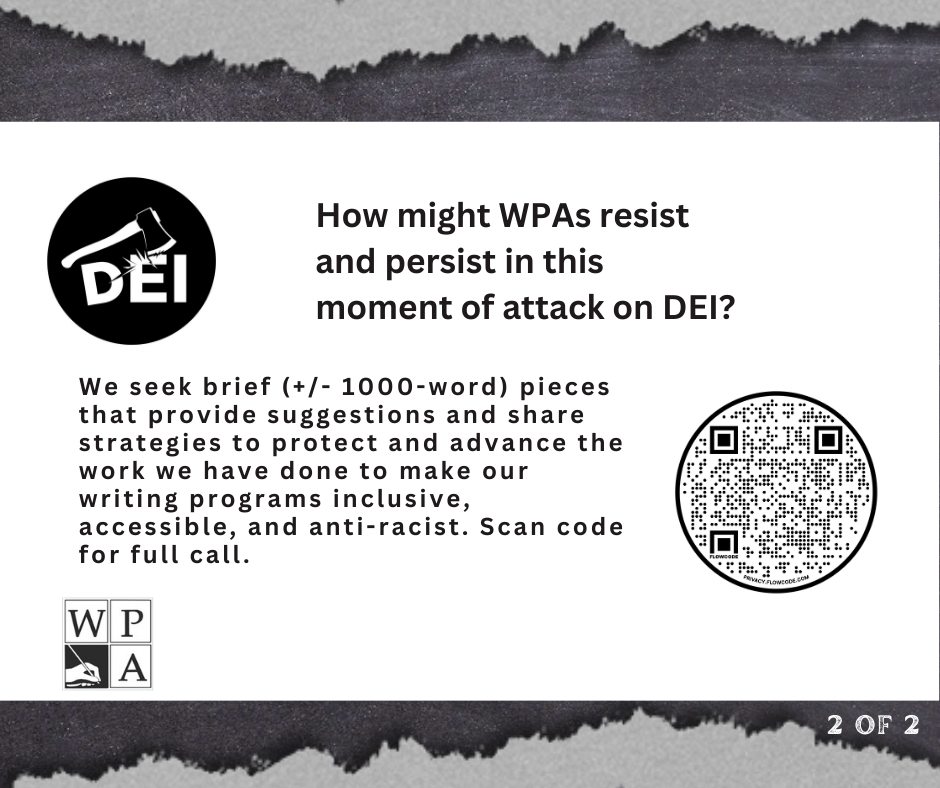 WPA: Writing Program Administration tweet media