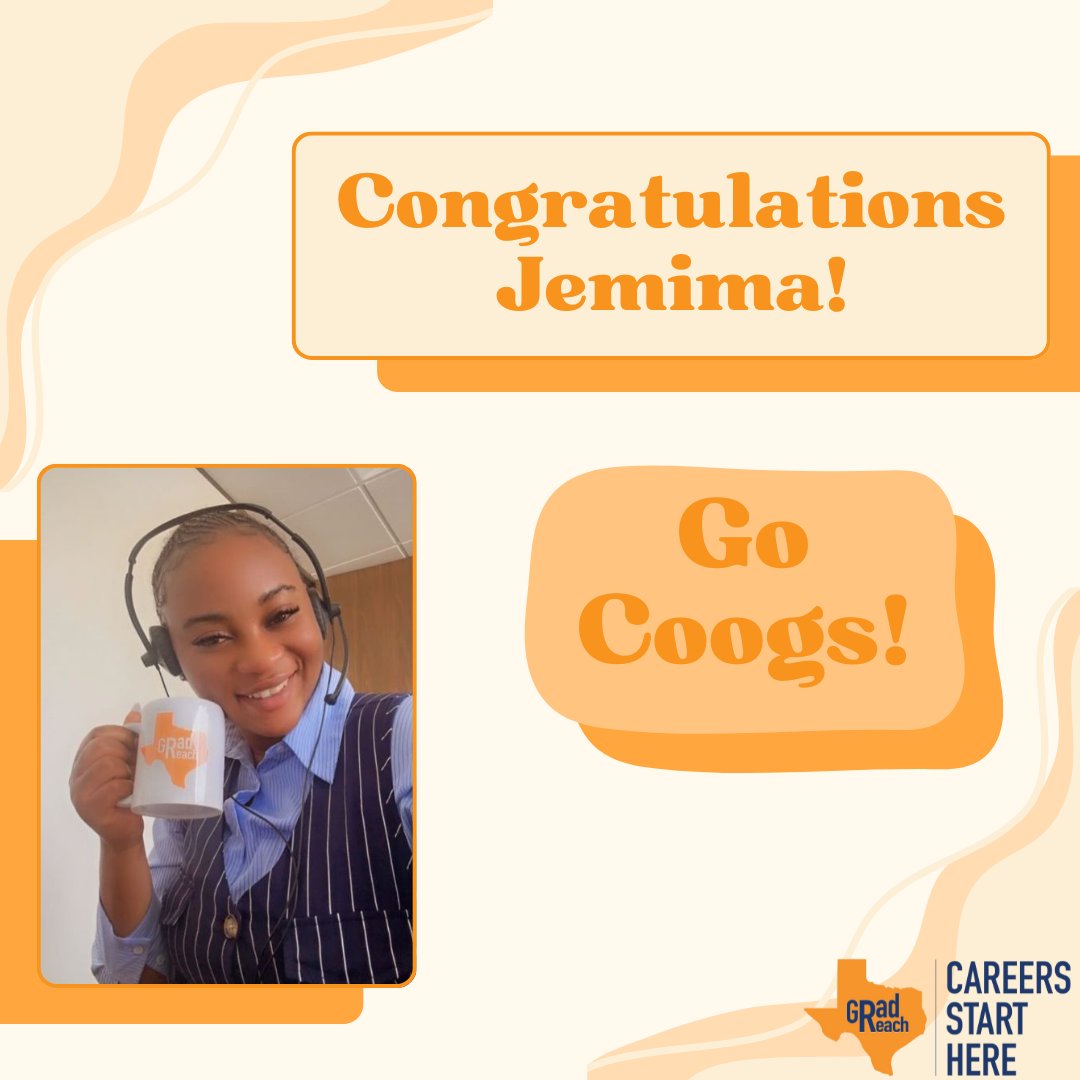 GradReach's tweet photo. Congratulations to University of Houston grad Jemima Nzambi on their position at the Bilingual Education Institute! Thank you for giving back to the community. Go Coogs!

@HireBauer @UHBauerCollege 

#GradReachWorks #CareersStartHere  #UHBauer #HireBauer #BauerAlumni https://t.co/xNbajxqat9