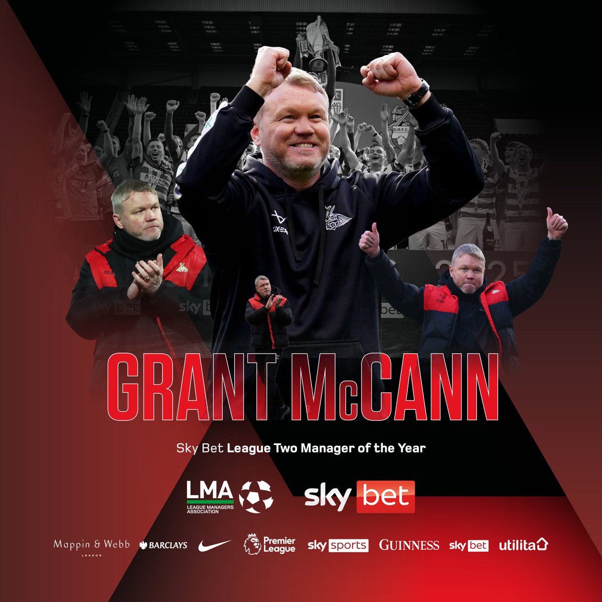 LMA (@lma_managers) on Twitter photo Congratulations to <a href="/drfc_official/">Don(C)aster Rovers FC</a> manager Grant McCann on winning the Sky Bet League Two Manager of the Year! ๐
#LMAAnnualAwards | <a href="/SkyBet/">Sky Bet</a> | <a href="/SkyBetLeagueTwo/">Sky Bet League Two</a> Congratulations to <a href="/drfc_official/">Don(C)aster Rovers FC</a> manager Grant McCann on winning the Sky Bet League Two Manager of the Year! ๐
#LMAAnnualAwards | <a href="/SkyBet/">Sky Bet</a> | <a href="/SkyBetLeagueTwo/">Sky Bet League Two</a>