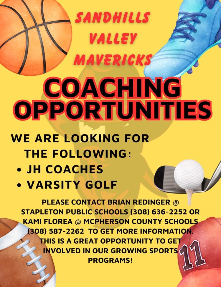 We are looking for individuals to help fulfill our coaching staff!  Great way to give back to our student-athletes! Contact Mr. Redinger or Mrs. Florea today!