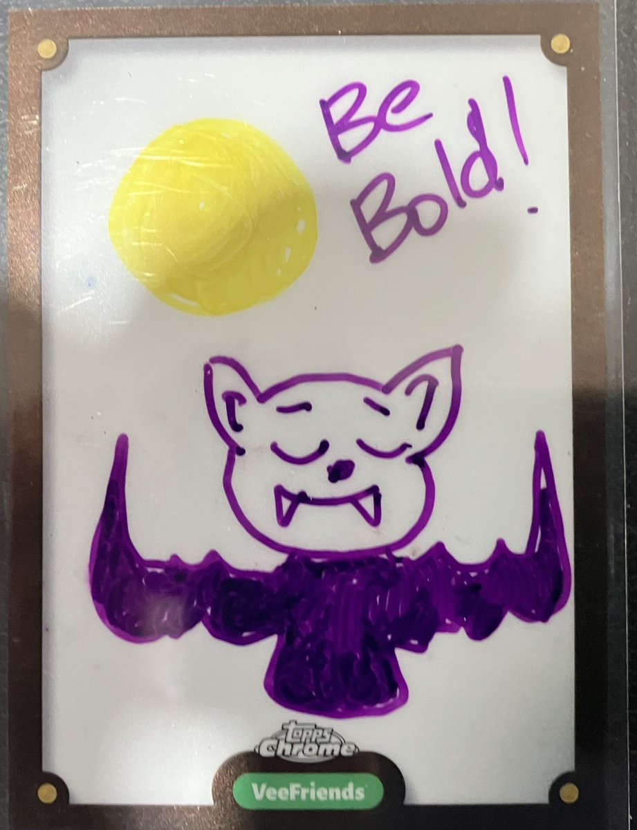 RainbowComicsSF's tweet photo. This MONSTER CARD was pulled from our shop. It’s a 1 of 1 sketch from none other than Gary Vaynerchuk himself. This card is currently for sale on eBay and the customer has some medical bills. @garyvaynerchuk #veefriends #garyvee #toppschrome #topps #garyvaynerchuk https://t.co/ggm16tB9BS